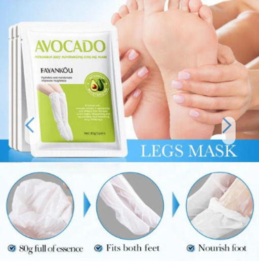 Отшелушивающая маска-носки для педикюра с экстрактом авокадо и вазелином Отшелушивающий - Iman фото 2