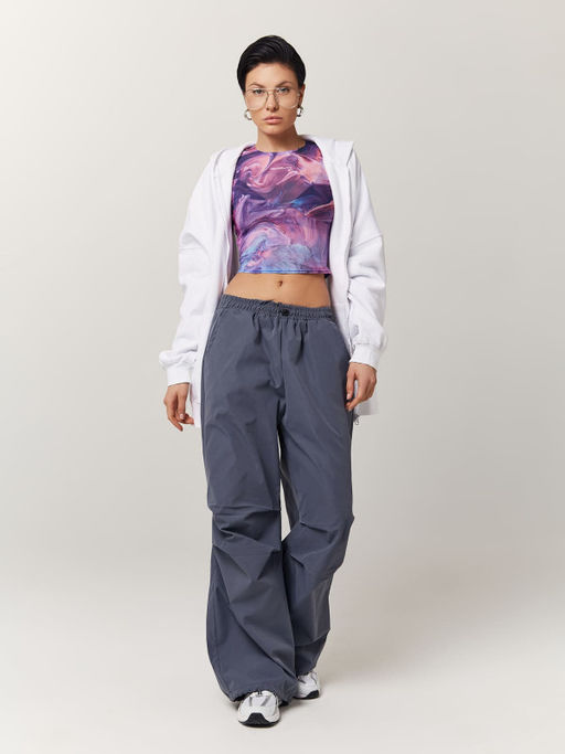 Укороченный принтованный рашгард из эластичной ткани с длинным рукавом - Eazyway фото 5