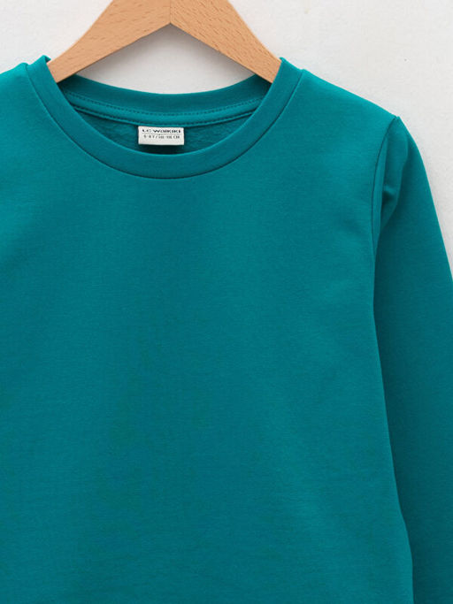 Bisiklet Yaka Basic Uzun Kollu Erkek ?ocuk Sweatshirt - Waikiki фото 3