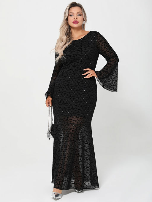 Платье Габриэлла 0455-1амх черный кристалл