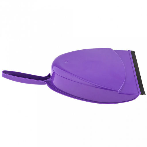 Комплект пластмассовый: совок с резинкой 23х35х5см + сметка 23х4см, ворс 4см, фиолетовый (Россия)