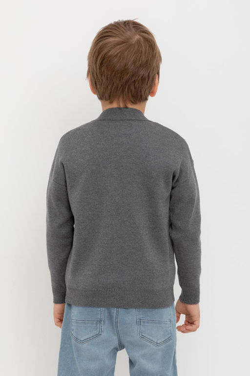 Crockid _ КВ 30155/тем.серый меланж кардиган для мал  фото 4
