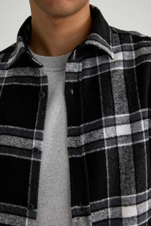 Рубашка Lumberjack с длинным рукавом в клетку обычного кроя - Defacto фото 4