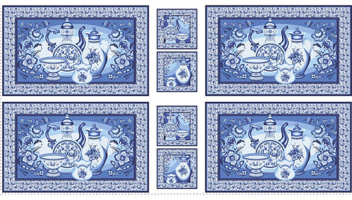 Ткань для пэчворка PEPPY ЛАЗУРНОЕ ЧУДО ПАНЕЛЬ ФАСОВКА 60 x 110 см 110 г/кв.м 5 100% хлопок