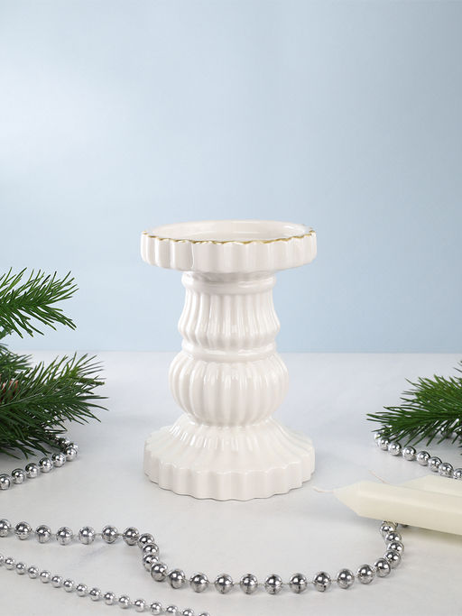 Подсвечник 9,1х9,1х12,9 см / 7093 /уп 36/новогодний