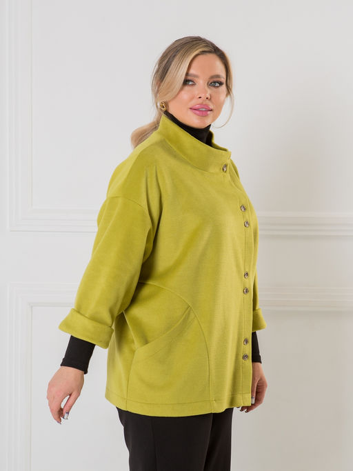 NOVITA Жакет 1425 из облегченного драпа фото 3