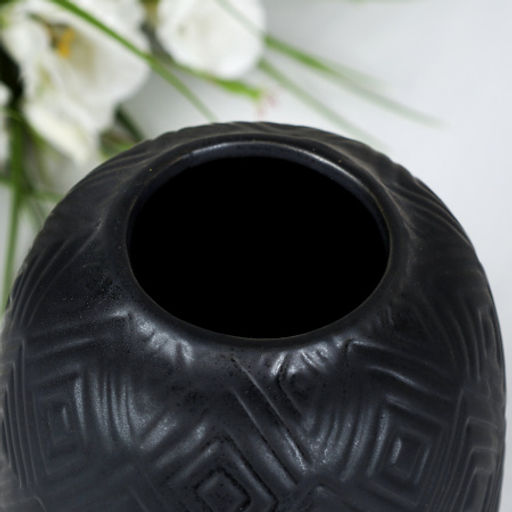 Ваза 20 см черная / WRF-164 /уп 10/ - ГалеонТрейд фото 2