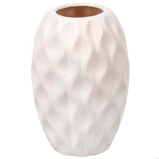 Ваза для сухоцветов Daniks Y4-6558 керамика, настольная, 20 см, Корнелия, белая (433943)