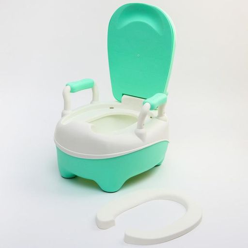 Горшок детский Бегемотик, цвет белый/зеленый - Simaland фото 5