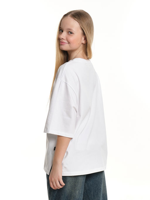 Футболка с принтом 22-7450 белый - Mini maxi фото 10