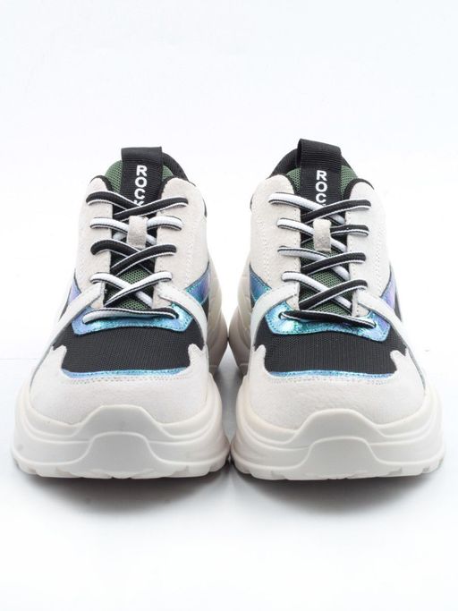 05-DMG11-2 WHITE/GREEN Кроссовки женские (нат.кожа, нат.замша, текстиль) - Фабричный китай фото 9