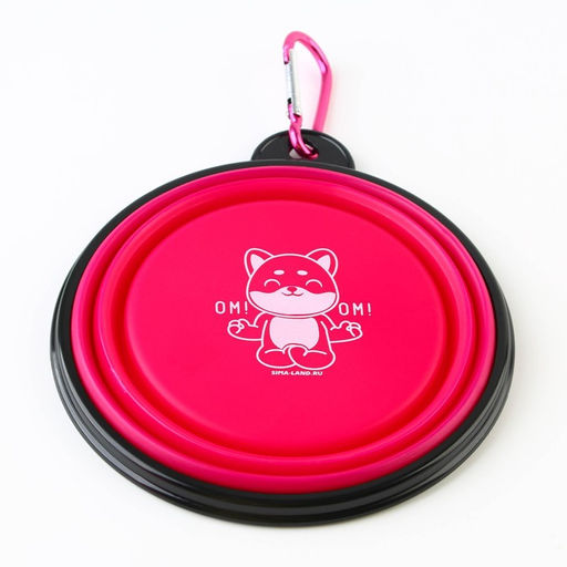 Миска силиконовая Йога, 350 мл, фуксия, 12.8 х 4.5 см - Пушистое счастье фото 5