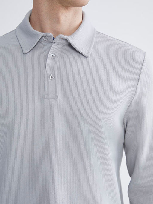 Polo Yaka Uzun Kollu Erkek Ti??rt