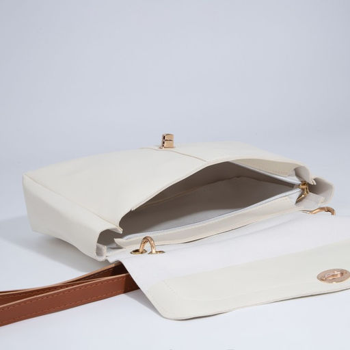 Сумка-мессенджер на клапане, цвет белый - Simaland фото 6