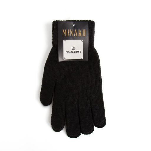 Перчатки мужские MINAKU однотонные, цв. чёрный, р-р 9-10 (22-24 см)  фото 4
