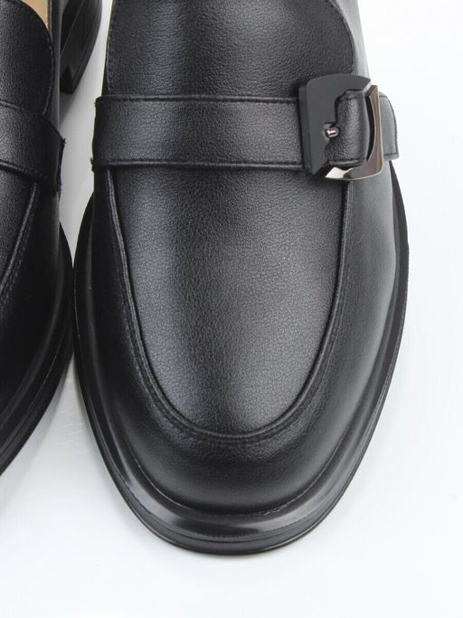 03-PDEB102-1 BLACK Лоферы женские (натуральная кожа)