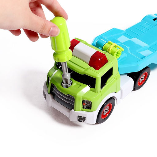 Конструктор винтовой Эвакуатор с машинкой, с отвёрткой и насадкой + знаки - Simaland фото 11