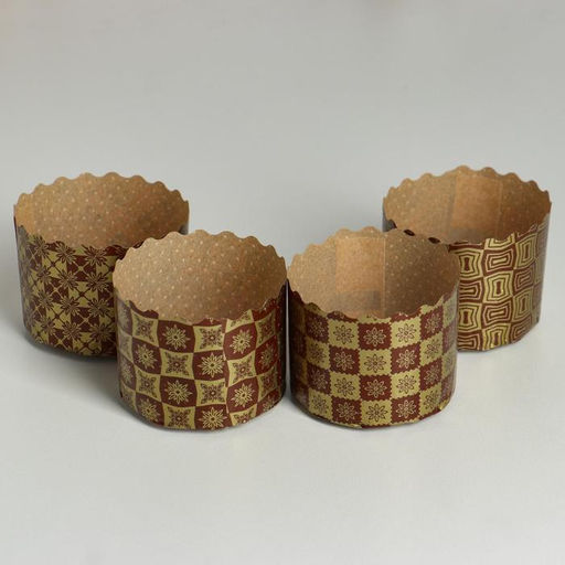 Цена за 20 шт. Форма для кулича бумажная Деко-про «Новый стандарт», 6×4.5 см