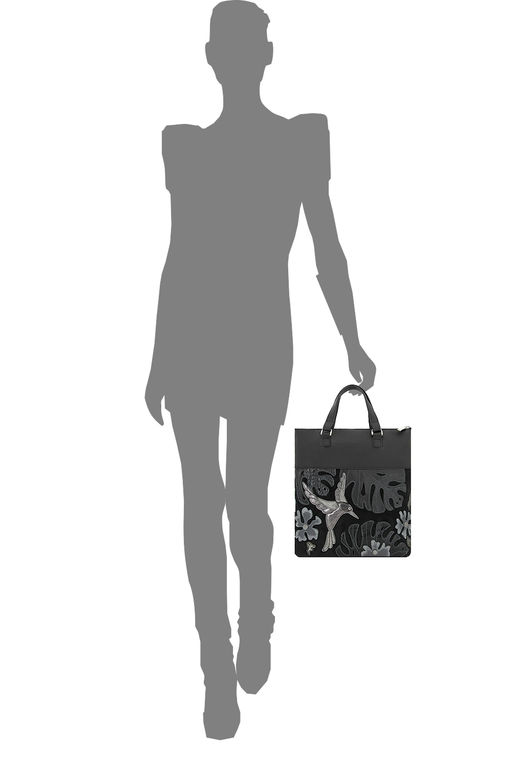 Сумка с аппликацией ДС-506-279 черный - Protege фото 5