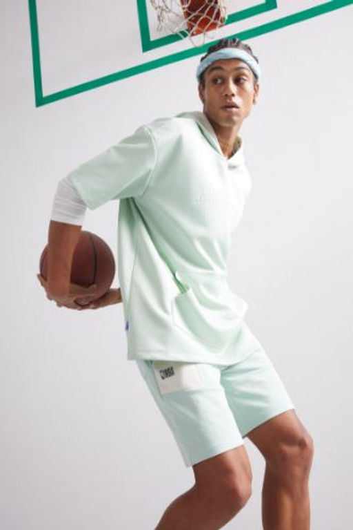 DeFactoFit NBA Golden State Warriors Oversize Genis Kal?p Kapusonlu K?sa Kollu Waffle Tisort  фото 2