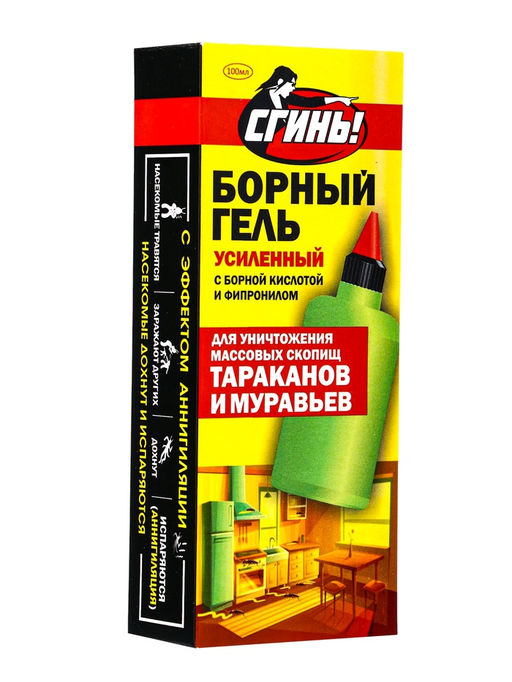 Средство от тараканов Дохлокс Сгинь №76, гель, борный, усиленный, флакон, 100 мл