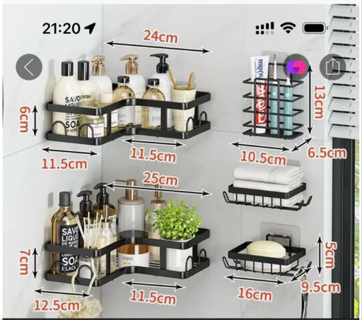 Набор 5в1 для ванной настенная угловая, без сверления, в коробке - Family фото 3