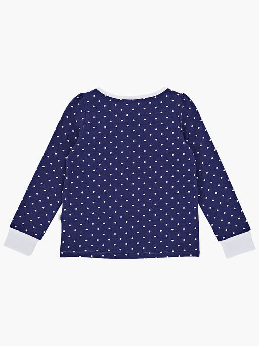 Лонгслив в горошек для девочки UD 1376 синий - Mini maxi фото 3
