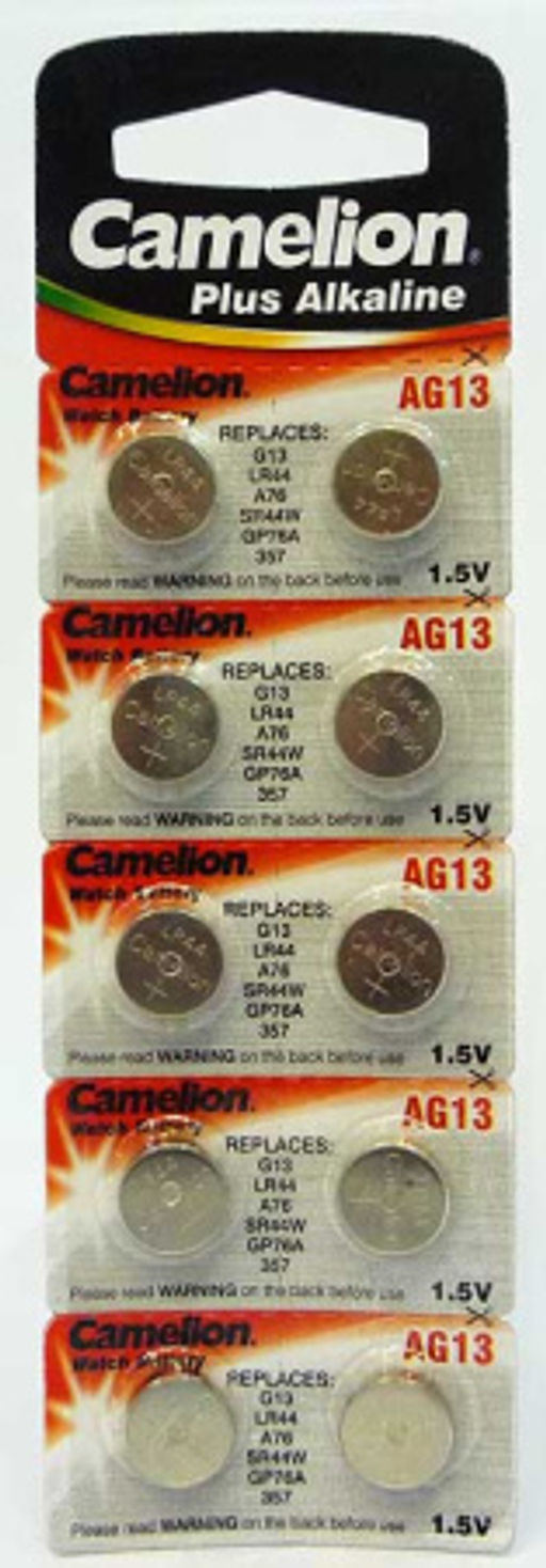 Цена за 10 шт. Батарейка Camelion G 13 BL-10 (357A/LR44/A76) /уп.10/для часов