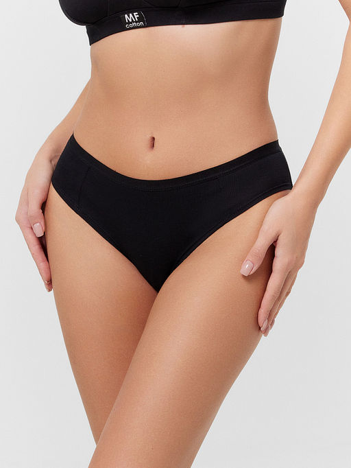 Трусы женские слипы мультипак (5 шт.) в черном цвете