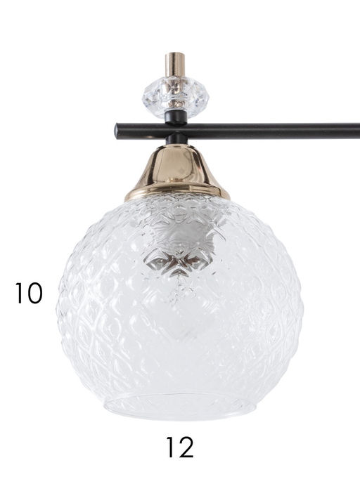 Люстра 12253/3, 3хE27, 60 Вт, кофе/золото