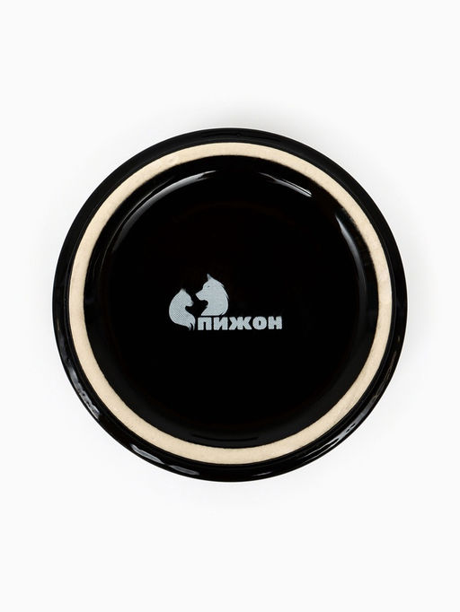 Миска керамическая Разноцветный горошек 200 мл - 10.510.54 см, чёрная - Пижон фото 6