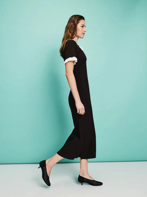 Вязаное платье миди с вискозой в составе / Zarina фото 6