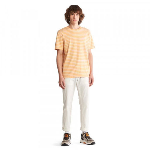 Мужская футболка Timberland SS Timberchill Stripe Tee оранжевая  фото 3