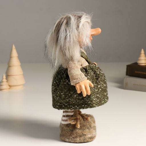 Интерьерная кукла текстильная Кикиморка в сарафане с заплаткой, 27.5 см - Simaland фото 2