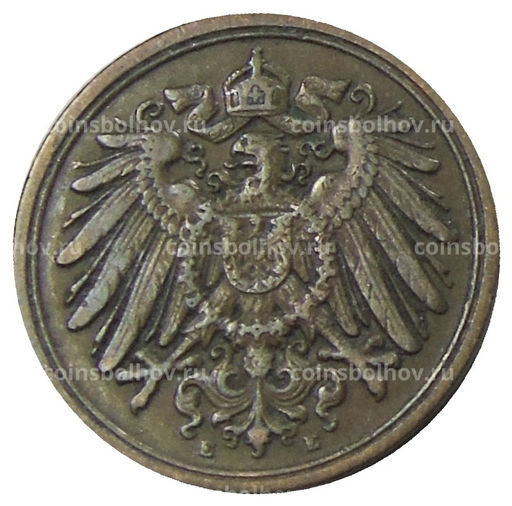 Монета 1 пфенниг 1911 года Е Германия