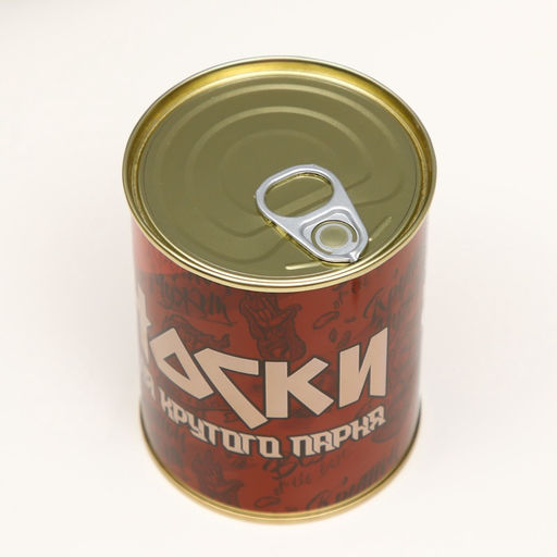Подарочные носки в банке «Для крутого парня», (внутри носки мужские, цвет чёрный)