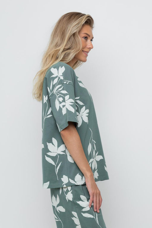 Футболка VERY NEAT _ ЕВТ 3184/зеленый мох,магнолия фото 3