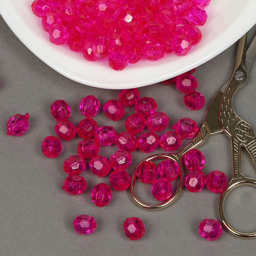 Бусины акриловые MAGIC HOBBY арт.MG.3241-11 цв.11 малина Ø10мм уп.50г