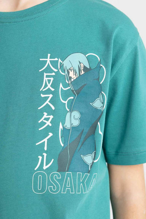 Футболка с короткими рукавами и круглым вырезом для мальчиков с принтом - Defacto фото 5