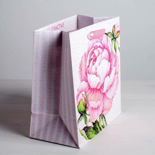 Пакет ламинированный квадратный Счастье ждет тебя, 22 22 11 см - Дарите счастье фото 2