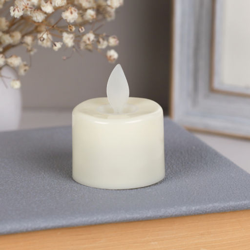 Свеча светодиодная подвижный фитиль 2,5 см БЕЖЕВАЯ / 223-sv /уп 24/960/649889