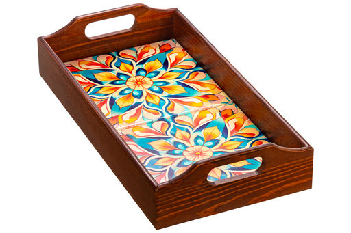 Поднос 31,5*16,5*6,5 см Яркий орнамент прямоугольный - Elan gallery фото 5