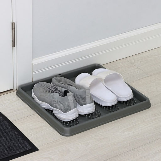 Лоток для обуви малый Darel plastic, 43.5×39 см, пластик, серый