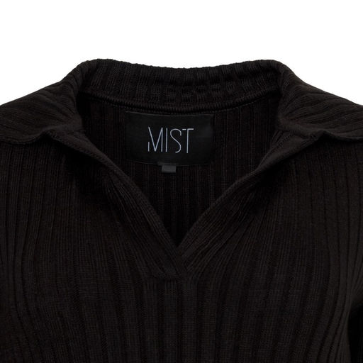 Платье женское миди MIST Knitwear, чёрное, размер 46