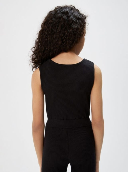 20240140001, Майка-топ детский для девочек Imanpa_top черный - Acoola фото 3