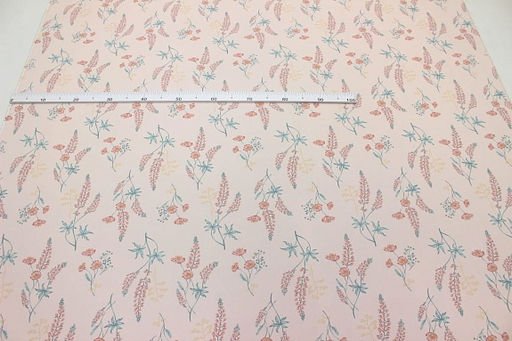 Штапель Луговой дуэт цв.нежно-розовый жемчуг, ш.1.45м, вискоза-100%, 100гр/м.кв - Купава фото 4