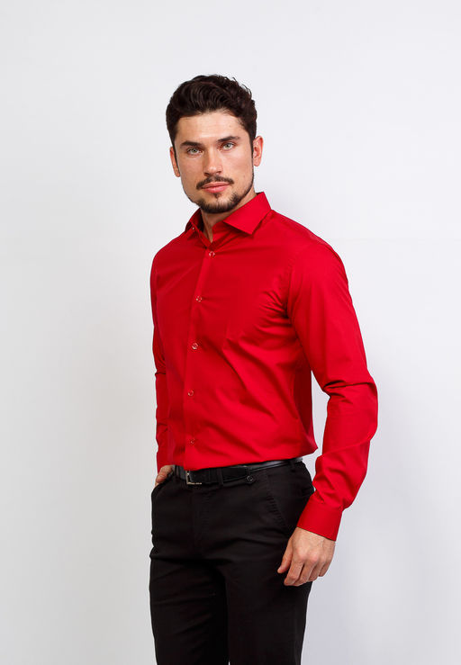 Сорочка мужская длинный рукав GREG 630/139/RED/Z_V  фото 5