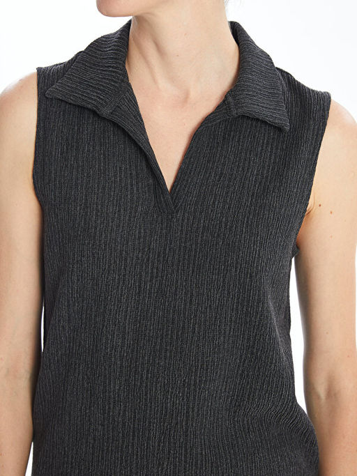 Kad?n Polo Yaka D?z Bluz