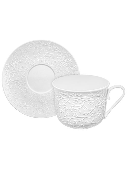 Чайная пара 2 пр. 450 мл 14*11*8,5 см Веточки-цветочки, фарфор - Elan gallery фото 3