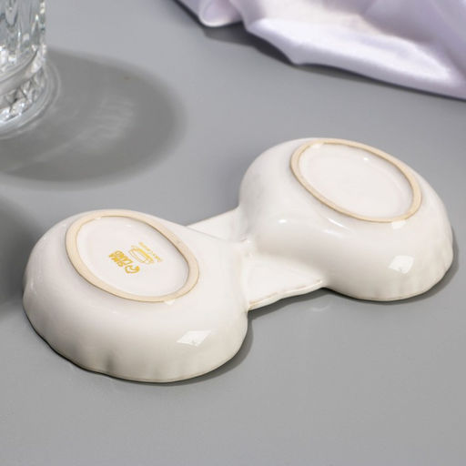 Соусник Морская ракушка, 8.5 х 15 см белая - Dolce Ceramo. фото 2
